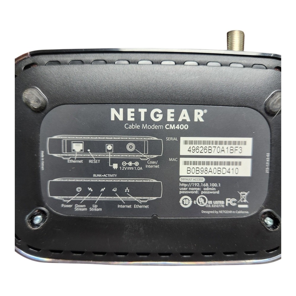 Netgear Modem CM400 Nighthawk AC1750‎ Router Power Cords Included Not Tested - Picture 4 of 9